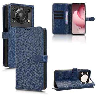For Oukitel C60 / C60 Pro Honeycomb Dot Texture Leather Phone Case(Blue)
