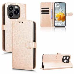 For Oukitel C65 / C65 Pro Honeycomb Dot Texture Leather Phone Case(Gold)