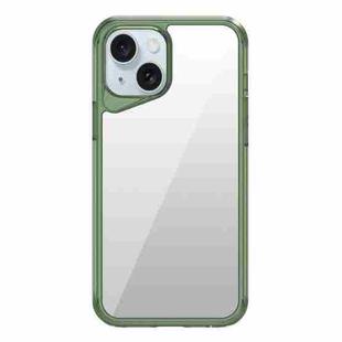 For iPhone 15 Ice Transparent Series TPU + PC + Acrylic Hybrid Phone Case(Green)
