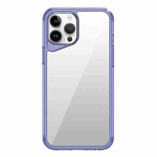 For iPhone 14 Pro Max Ice Transparent Series TPU + PC + Acrylic Hybrid Phone Case(Purple)