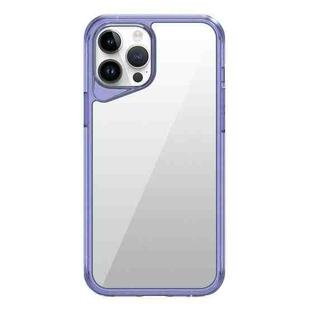 For iPhone 14 Pro Ice Transparent Series TPU + PC + Acrylic Hybrid Phone Case(Purple)