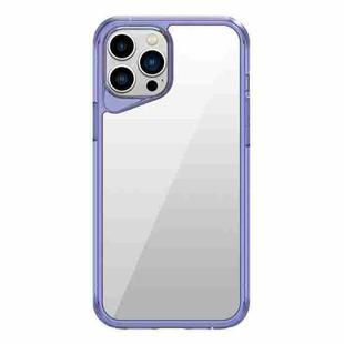 For iPhone 13 Pro Ice Transparent Series TPU + PC + Acrylic Hybrid Phone Case(Purple)