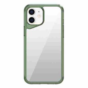 For iPhone 12 Ice Transparent Series TPU + PC + Acrylic Hybrid Phone Case(Green)