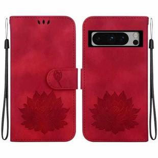 For Google Pixel 8 Pro Lotus Embossed Leather Phone Case(Red)