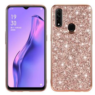 For OPPO A8 / A31 Glitter Powder Shockproof TPU Protective Case(Rose Gold)