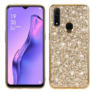 For OPPO A8 / A31 Glitter Powder Shockproof TPU Protective Case(Gold)