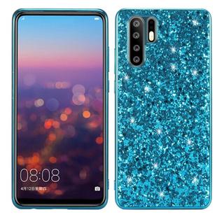 For OPPO A91 / F5 / Reno3 Glitter Powder Shockproof TPU Protective Case(Blue)