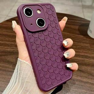 For iPhone 15 Plus Honeycomb Cooling TPU Phone Case(Purple)