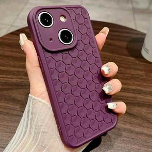 For iPhone 14 Honeycomb Cooling TPU Phone Case(Purple)