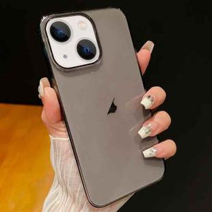 For iPhone 14 Plus Crystal Clear Glitter PC Phone Case(Transparent Black)