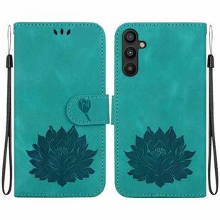 For Samsung Galaxy A54 5G Lotus Embossed Leather Phone Case(Green)