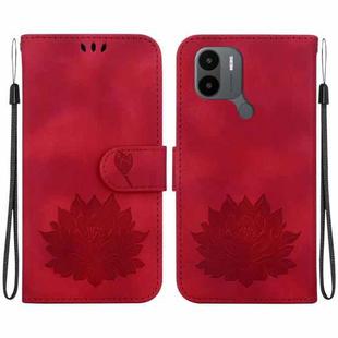 For Xiaomi Poco C50 / Poco C51 Lotus Embossed Leather Phone Case(Red)
