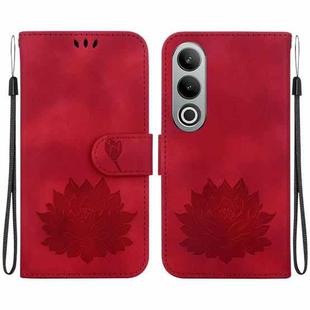 For OnePlus Nord CE4 Lotus Embossed Leather Phone Case(Red)