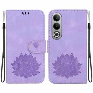 For OnePlus Nord CE4 Lotus Embossed Leather Phone Case(Purple)