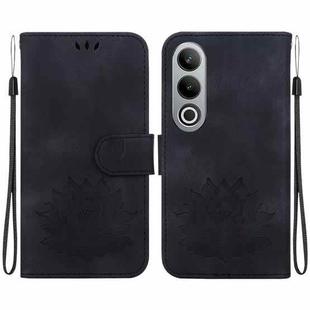 For OnePlus Nord CE4 Lotus Embossed Leather Phone Case(Black)