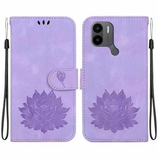For Xiaomi Redmi A1+ / A2+ Lotus Embossed Leather Phone Case(Purple)