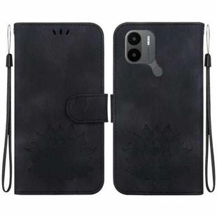 For Xiaomi Redmi A1+ / A2+ Lotus Embossed Leather Phone Case(Black)