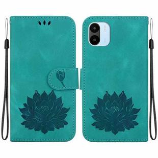 For Xiaomi Redmi A1 / A2 Lotus Embossed Leather Phone Case(Green)