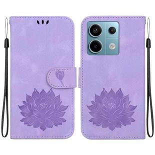 For Xiaomi Redmi Note 13 Pro 5G Lotus Embossed Leather Phone Case(Purple)