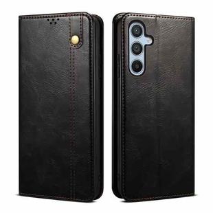 For Samsung Galaxy S25 5G Oil Wax Crazy Horse Texture Leather Phone Case(Black)