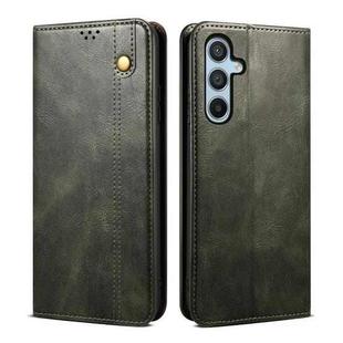 For Samsung Galaxy S25 5G Oil Wax Crazy Horse Texture Leather Phone Case(Green)