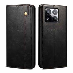 For Xiaomi 15 Oil Wax Crazy Horse Texture Leather Phone Case(Black)