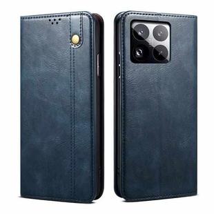 For Xiaomi 15 Oil Wax Crazy Horse Texture Leather Phone Case(Blue)