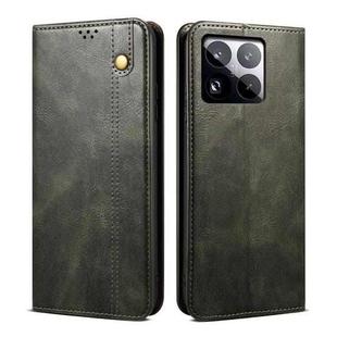 For Xiaomi 15 Oil Wax Crazy Horse Texture Leather Phone Case(Green)