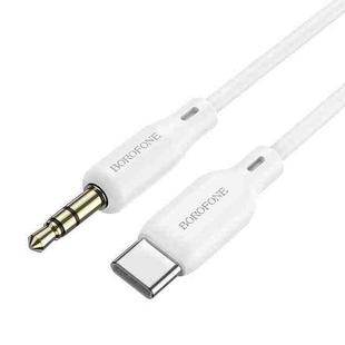 Borofone BL18 AUX Silicone Audio Cable, 3.5mm to Type-C Cable(White)