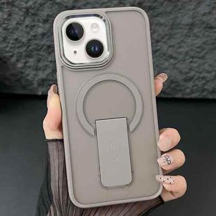 For iPhone 14 / 13 Acrylic + TPU MagSafe Holder Phone Case(Titanium Grey)