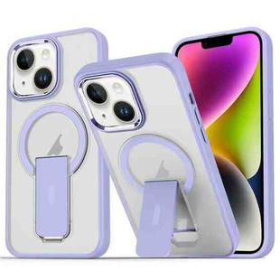 For iPhone 14 / 13 Acrylic + TPU MagSafe Holder Phone Case(Lavender Purple)