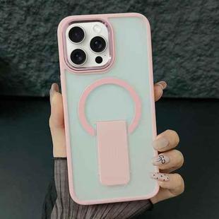 For iPhone 14 Pro Acrylic + TPU MagSafe Holder Phone Case(Pink)