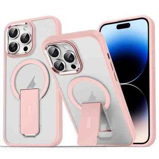 For iPhone 14 Pro Max Acrylic + TPU MagSafe Holder Phone Case(Pink)