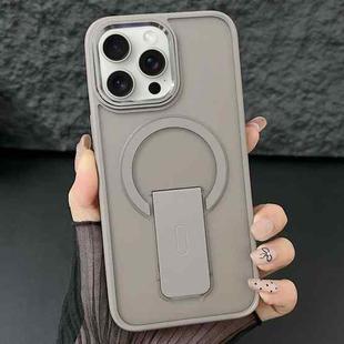 For iPhone 12 Pro Max Acrylic + TPU MagSafe Holder Phone Case(Titanium Grey)