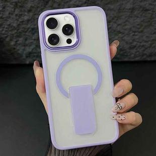 For iPhone 12 Pro Max Acrylic + TPU MagSafe Holder Phone Case(Lavender Purple)