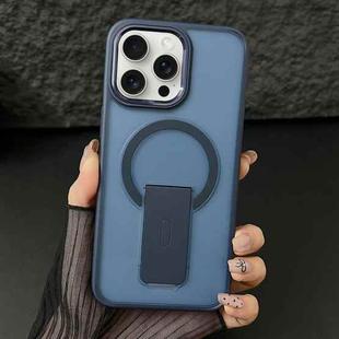 For iPhone 11 Pro Max Acrylic + TPU MagSafe Holder Phone Case(Dark Blue)