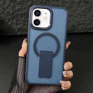 For iPhone 11 Acrylic + TPU MagSafe Holder Phone Case(Dark Blue)