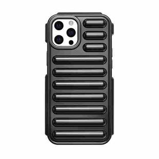 For iPhone 12 Pro Max Capsule Series Candy Color TPU Phone Case(Black)