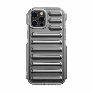For iPhone 12 Pro Capsule Series Candy Color TPU Phone Case(Transparent Grey)