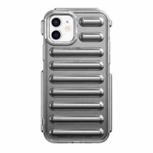 For iPhone 12 Capsule Series Candy Color TPU Phone Case(Transparent Grey)