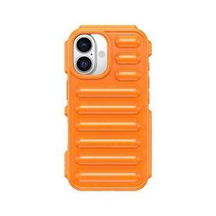 For iPhone 16 Capsule Series Candy Color TPU Phone Case(Orange)