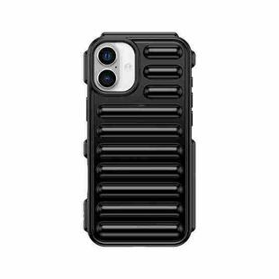 For iPhone 16 Plus Capsule Series Candy Color TPU Phone Case(Black)