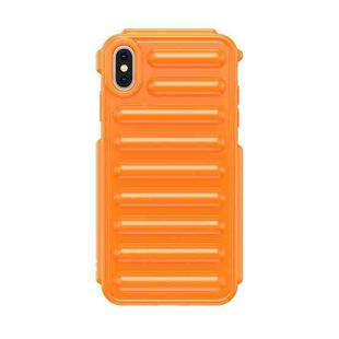 For iPhone XS Max Capsule Series Candy Color TPU Phone Case(Orange)