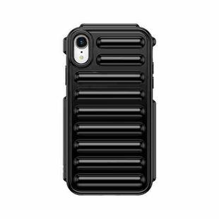 For iPhone XR Capsule Series Candy Color TPU Phone Case(Black)