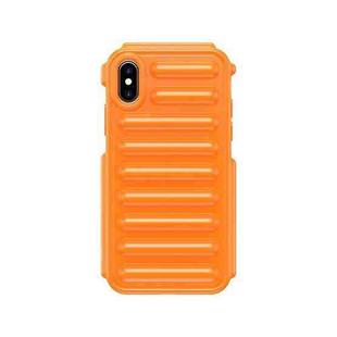 For iPhone X / XS Capsule Series Candy Color TPU Phone Case(Orange)