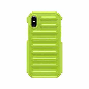 For iPhone X / XS Capsule Series Candy Color TPU Phone Case(Green)