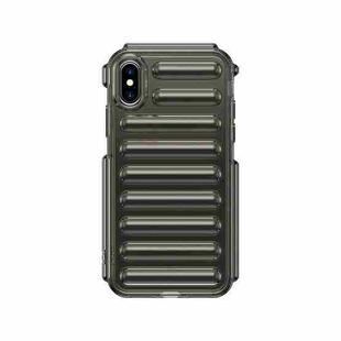 For iPhone X / XS Capsule Series Candy Color TPU Phone Case(Transparent Grey)