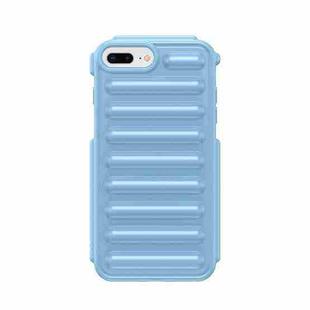 For iPhone 8 Plus Capsule Series Candy Color TPU Phone Case(Blue)