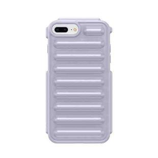 For iPhone 8 Plus Capsule Series Candy Color TPU Phone Case(Purple)