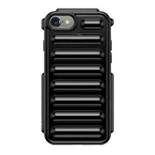 For iPhone SE 2022 Capsule Series Candy Color TPU Phone Case(Black)